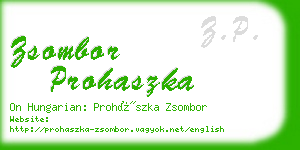 zsombor prohaszka business card